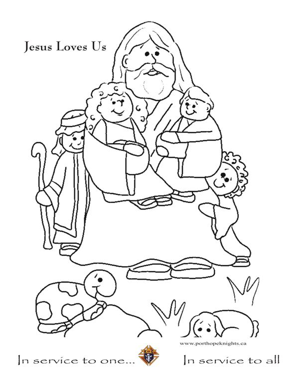 427 Animal God Loves Us Coloring Page with Animal character