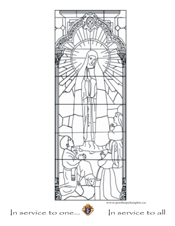 Our Lady of Fatima Stained Glass Window